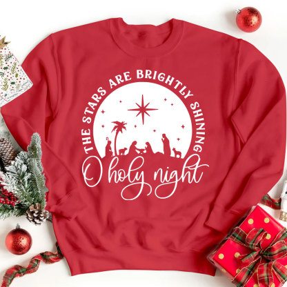 O Holy Night Nativity Christmas Sweatshirt