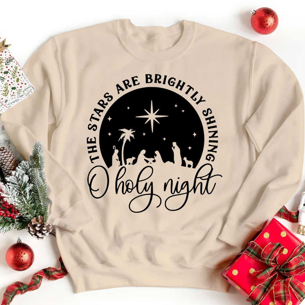 O Holy Night Nativity Christmas Sweatshirt