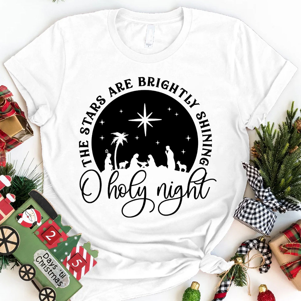 O Holy Night Shirt Cute Christmas T-Shirt