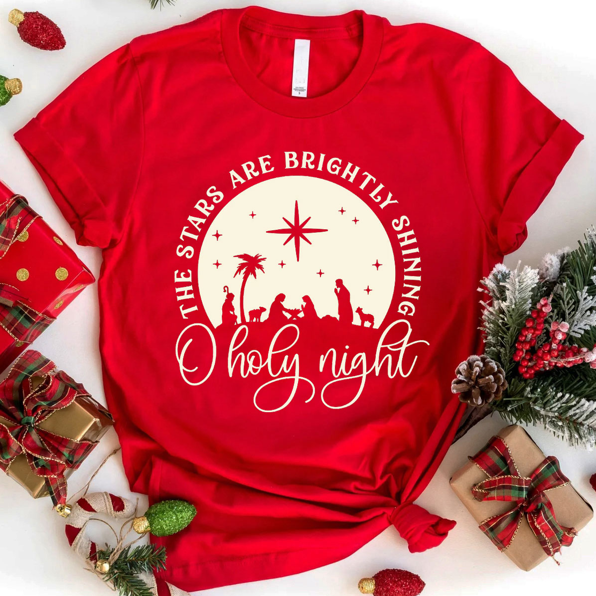 O Holy Night Shirt Cute Christmas T-Shirt