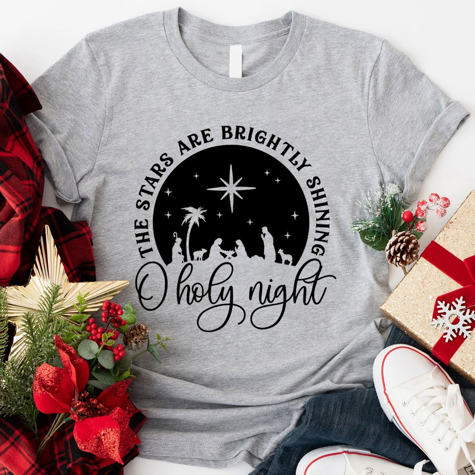 O Holy Night Shirt Cute Christmas T-Shirt