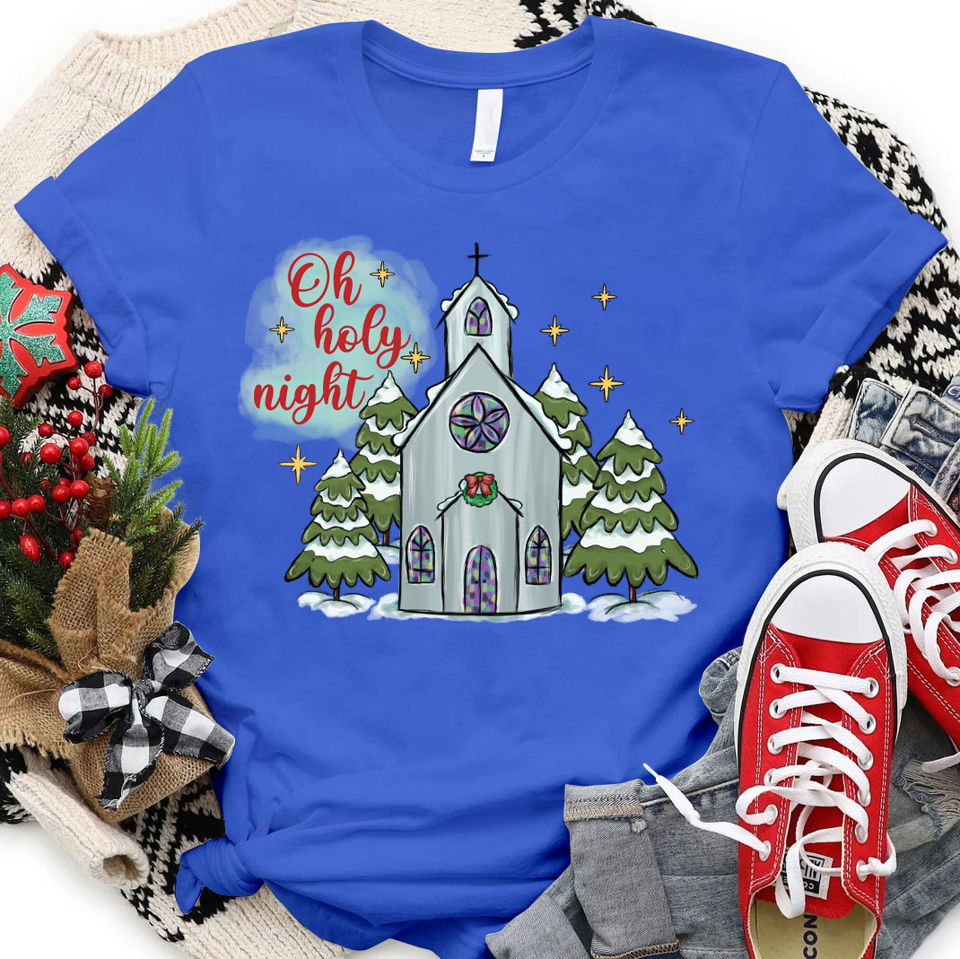 Oh Holy Night Christian Christmas T-Shirt