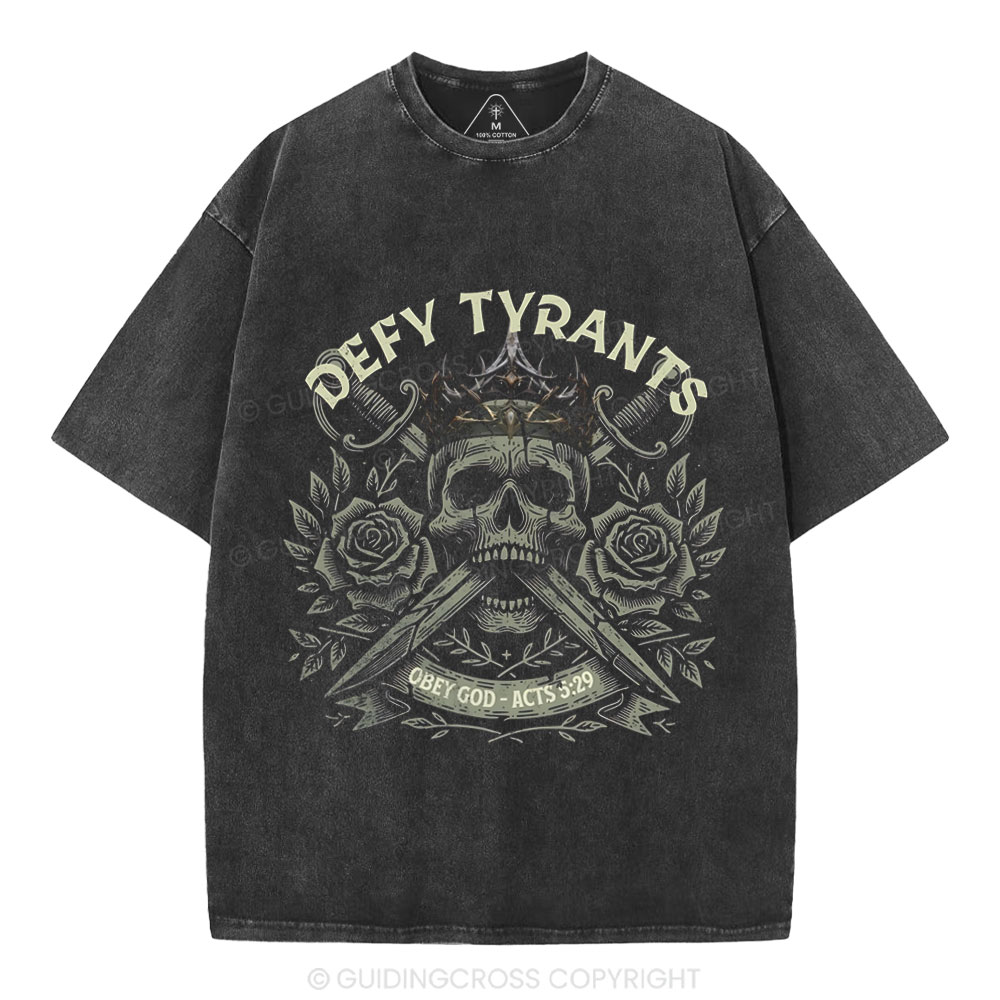Obey God Chrisitian Washed T-Shirt