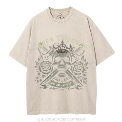 Obey God Chrisitian Washed T-Shirt