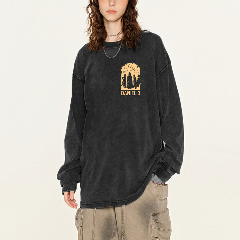 Obey God Over Man Washed Long Sleeve  T-Shirt