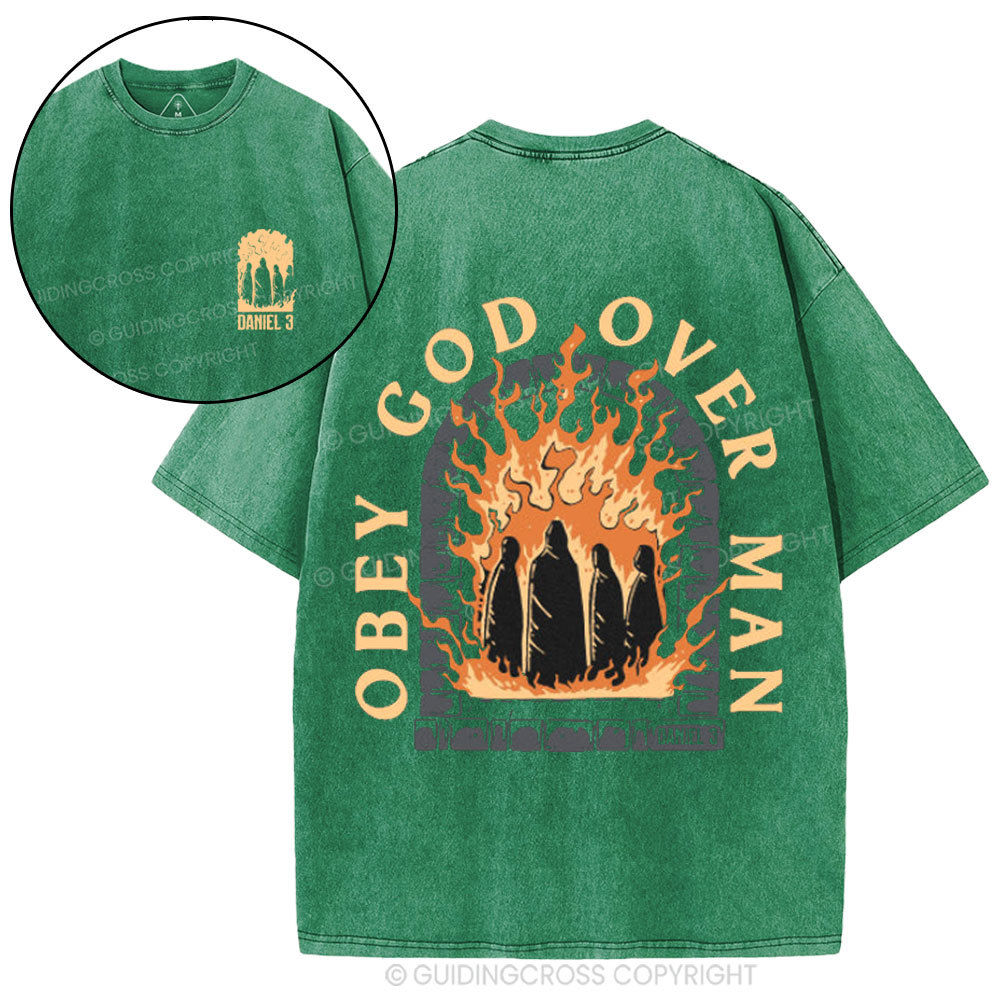 Obey God Over Man Washed T-Shirt