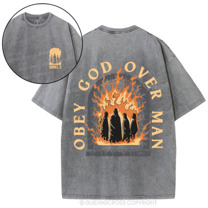 Obey God Over Man Washed T-Shirt
