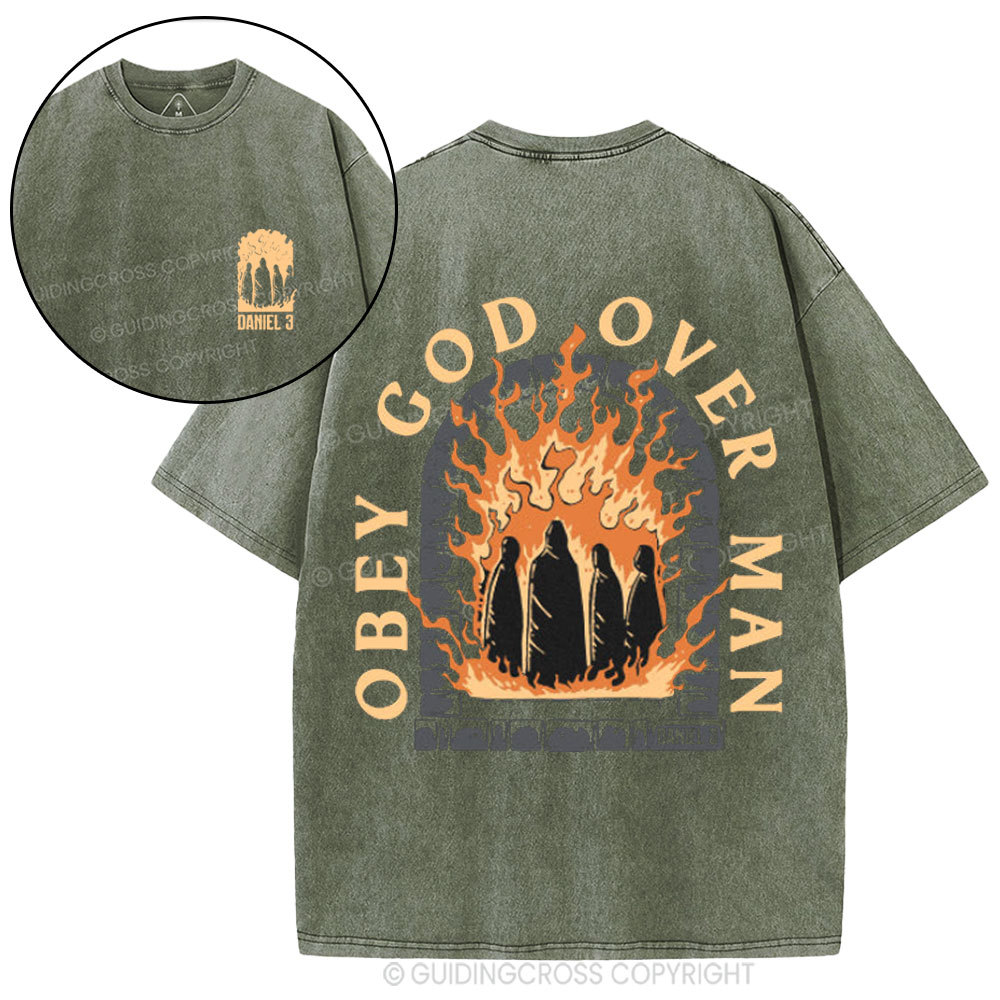 Obey God Over Man Washed T-Shirt