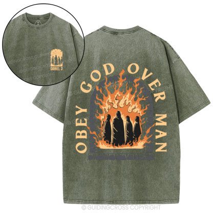 Obey God Over Man Washed T-Shirt