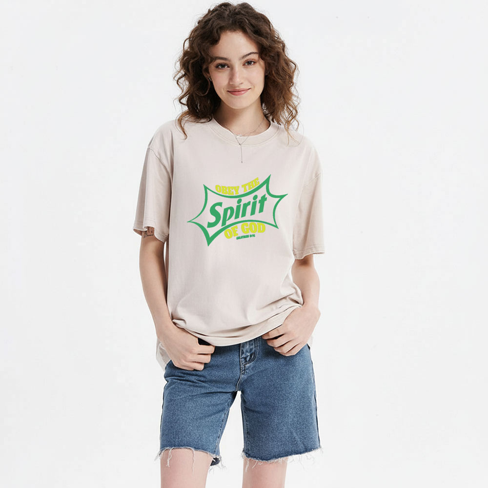 Obey The Spirit Of God Christian Washed T-Shirt