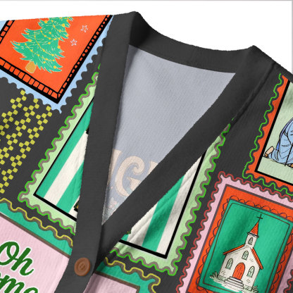 Oh Come Let Adore Him Furry Christian Lightweight Cardigan