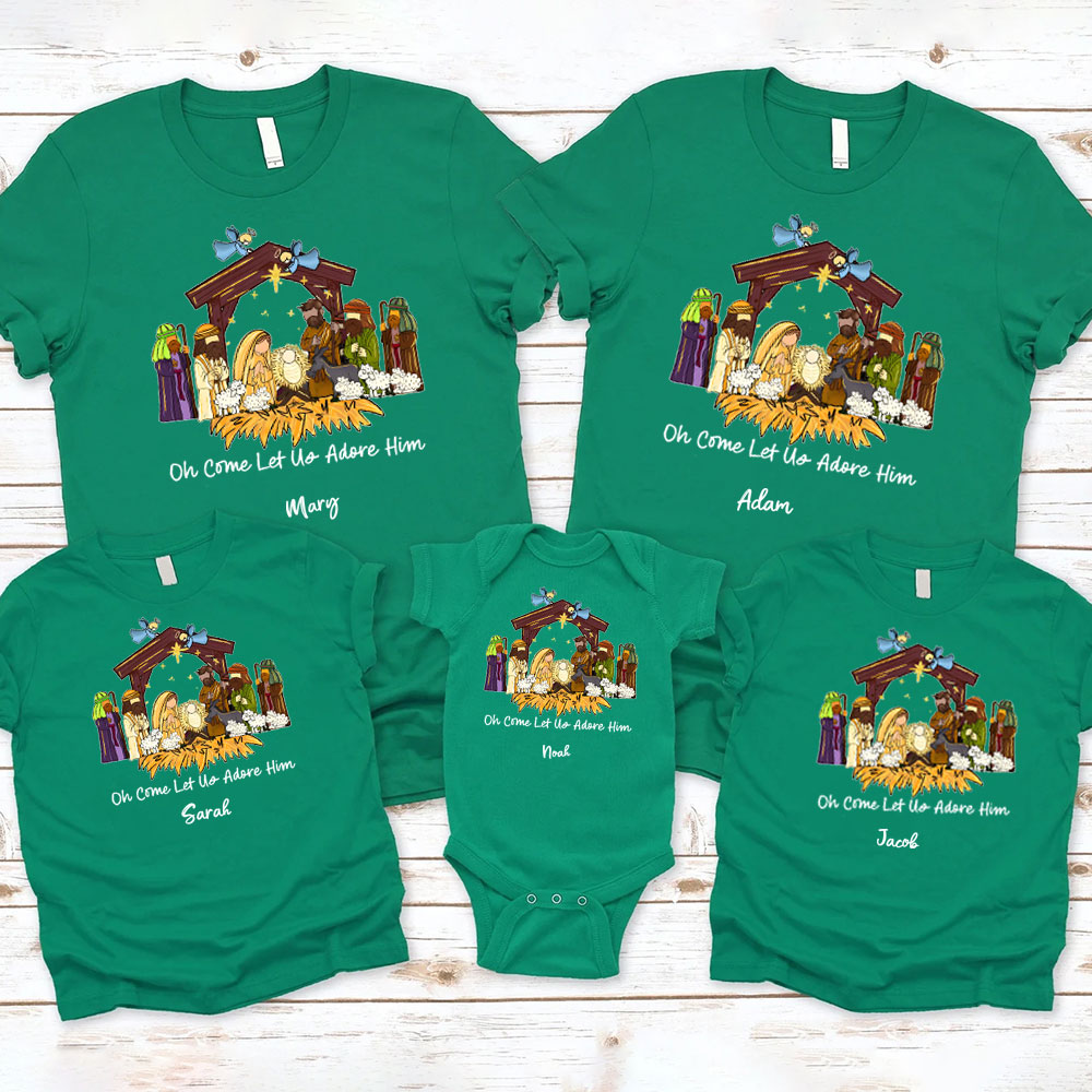 A Thrill Of Hope The Weary World Rejoice Christmas Family Matching Shirts Sale - GuidingCross