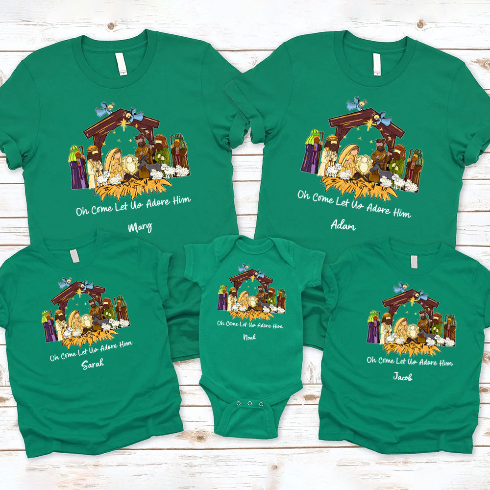 A Thrill Of Hope The Weary World Rejoice Christmas Family Matching Shirts Sale - GuidingCross