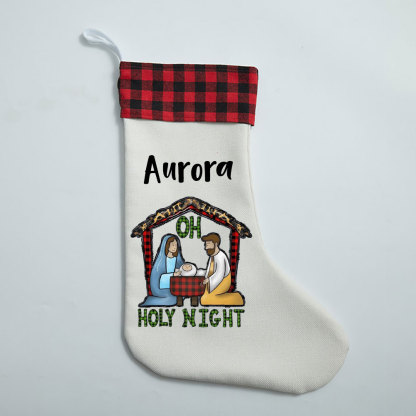 Oh Holy Night Christian Christmas Stocking