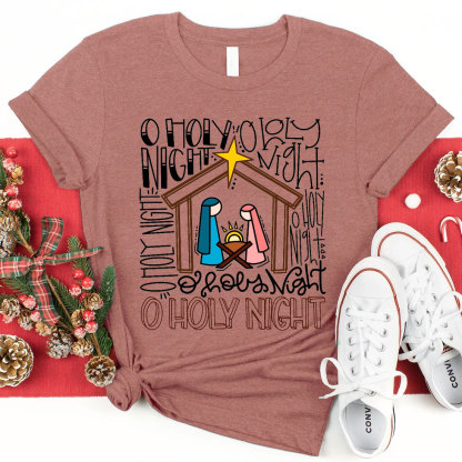 Oh Holy Night Christian Tee