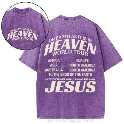 On Earth As It Is In Heaven World Tour Christian Washed T-Shirt