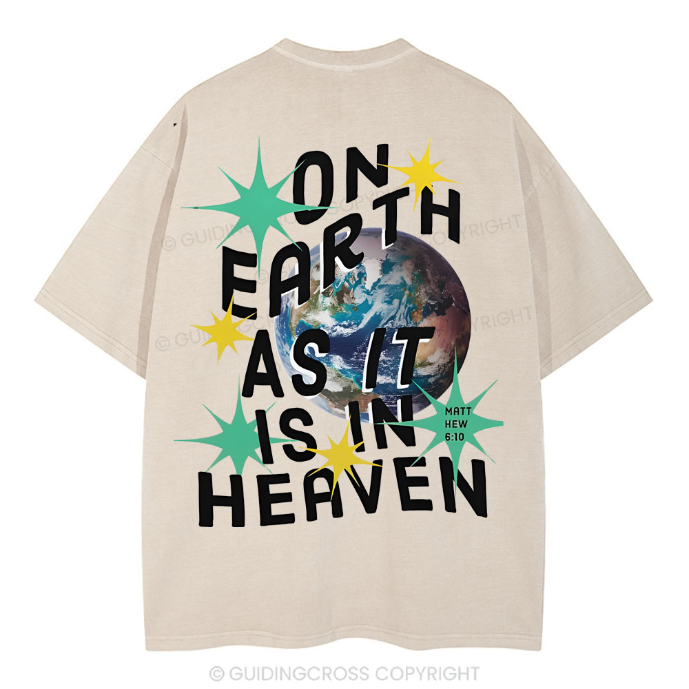On Earth Christian Washed T-Shirt