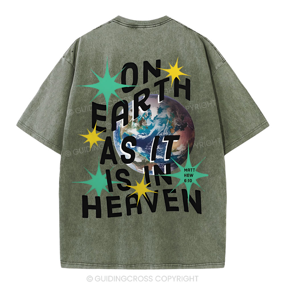 On Earth Christian Washed T-Shirt