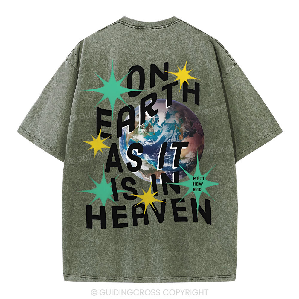 On Earth Christian Washed T-Shirt