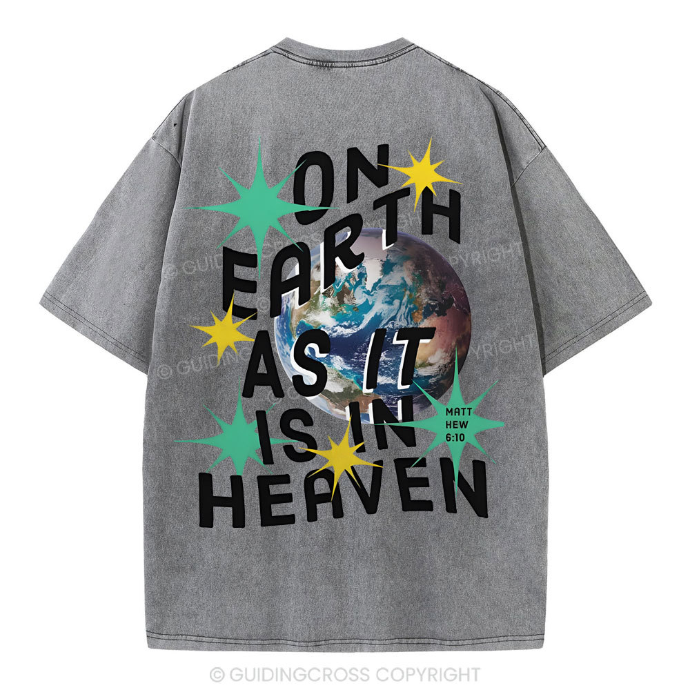 On Earth Christian Washed T-Shirt