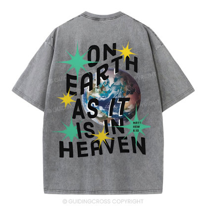 On Earth Christian Washed T-Shirt
