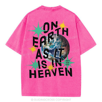 On Earth Christian Washed T-Shirt