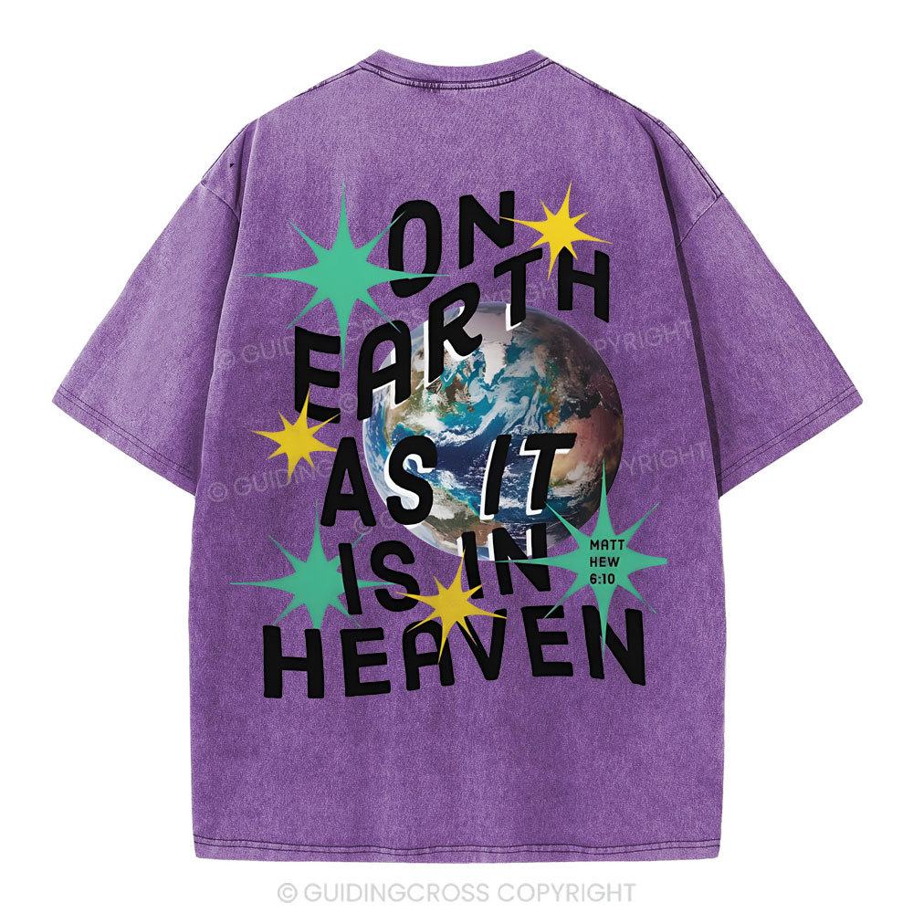 On Earth Christian Washed T-Shirt