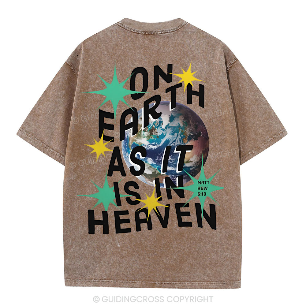 On Earth Christian Washed T-Shirt