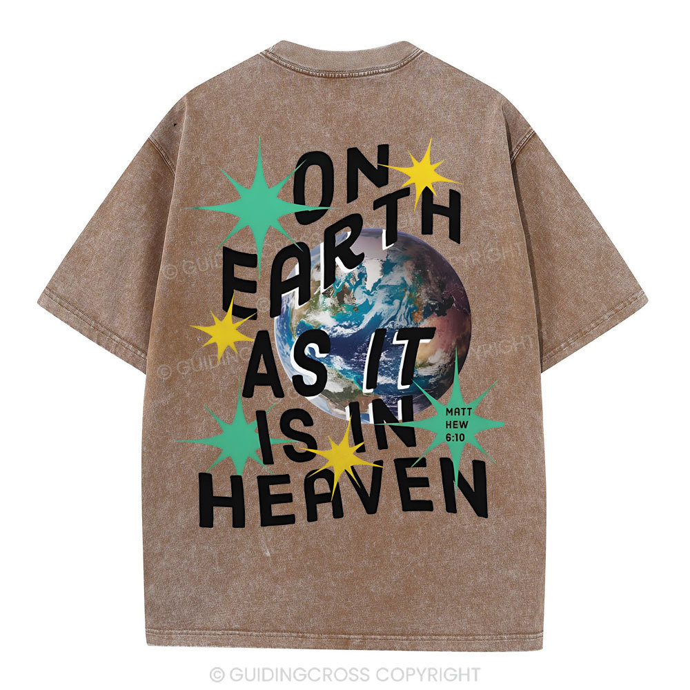 On Earth Christian Washed T-Shirt