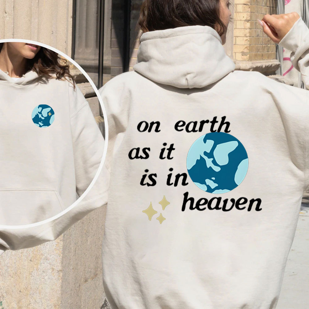On Erath As It Is In Heaven Christian Fleece Hoodie Set