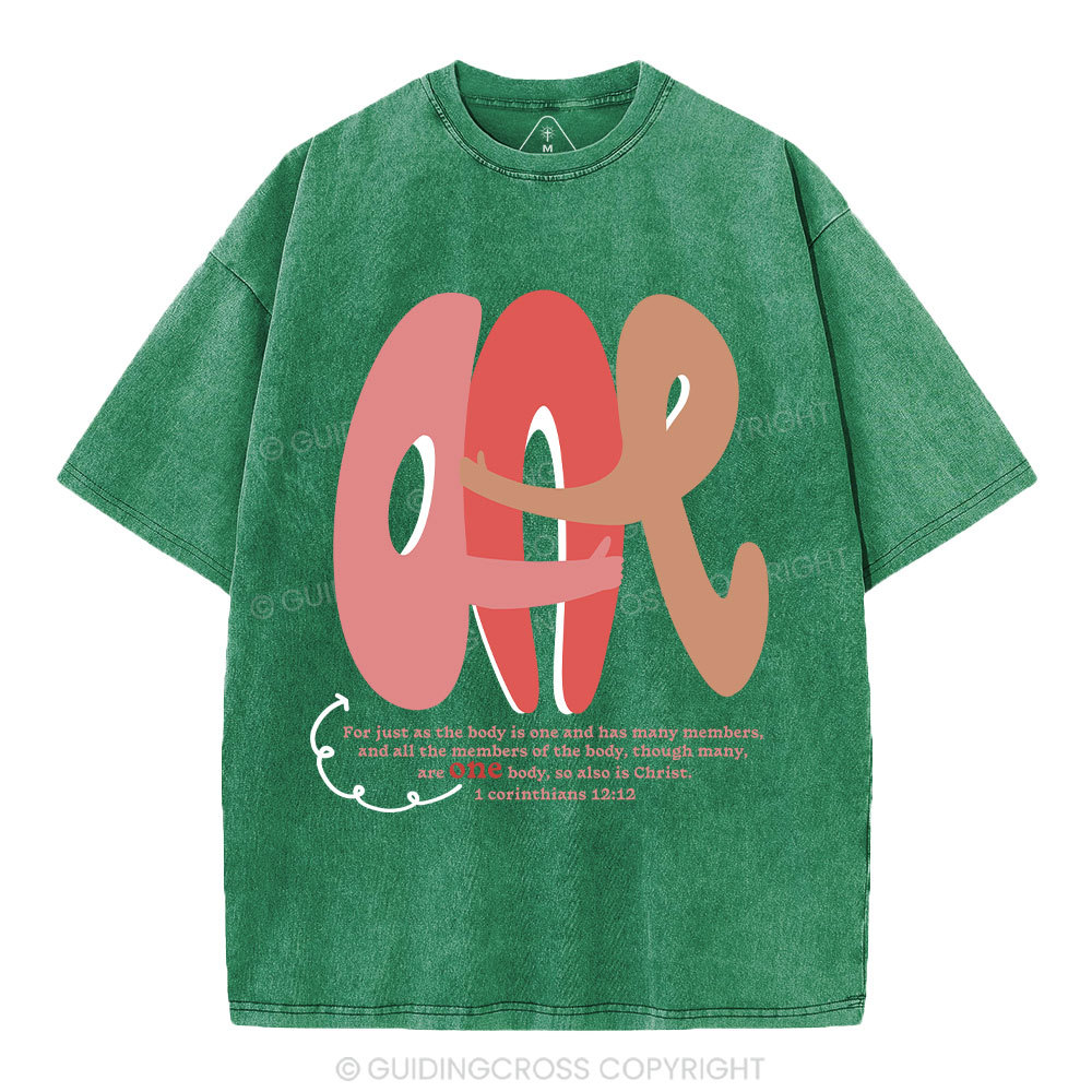 One Body In Christ Christian Washed T-Shirt