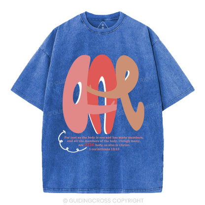 One Body In Christ Christian Washed T-Shirt