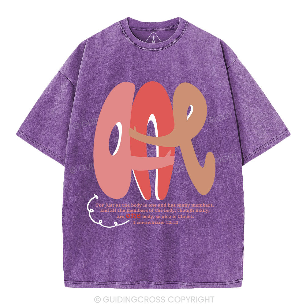 One Body In Christ Christian Washed T-Shirt