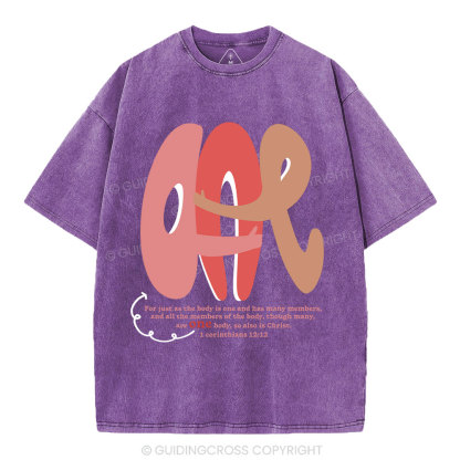One Body In Christ Christian Washed T-Shirt