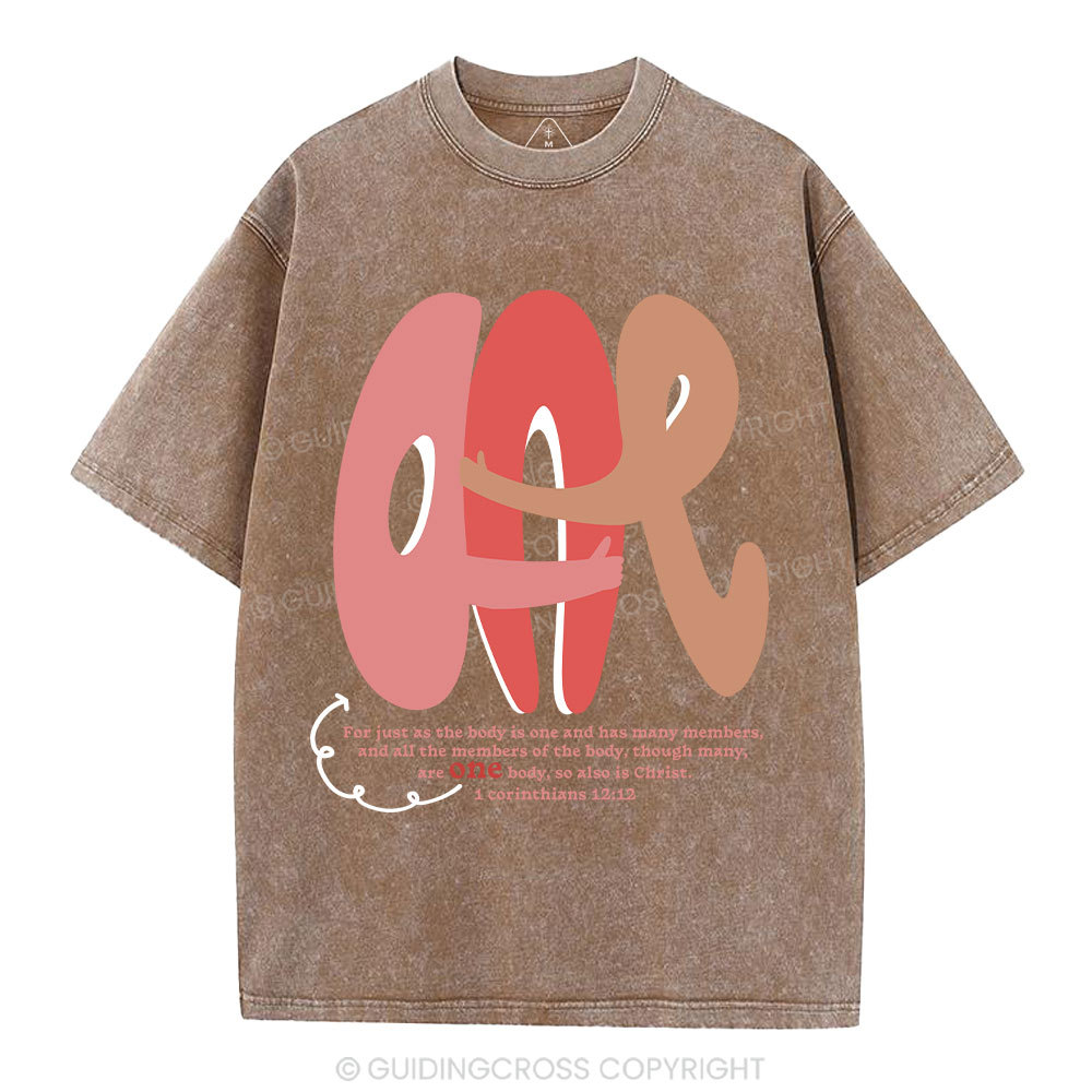 One Body In Christ Christian Washed T-Shirt