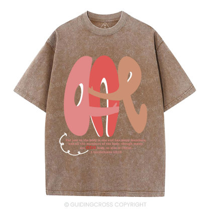 One Body In Christ Christian Washed T-Shirt
