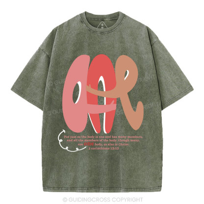 One Body In Christ Christian Washed T-Shirt