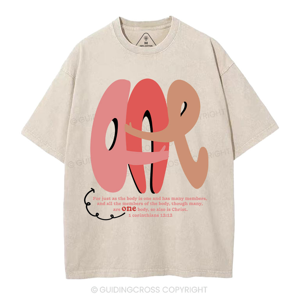 One Body In Christ Christian Washed T-Shirt