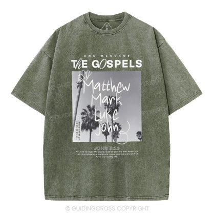 One Message The Gosples Christian Washed T-Shirt