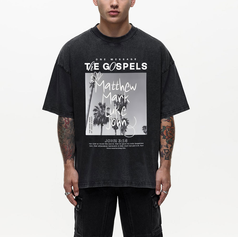 One Message The Gosples Christian Washed T-Shirt