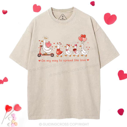 One My Way To Spread The Love Christian Washed T-Shirt