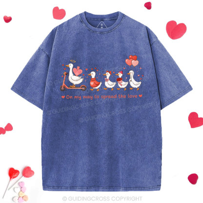 One My Way To Spread The Love Christian Washed T-Shirt