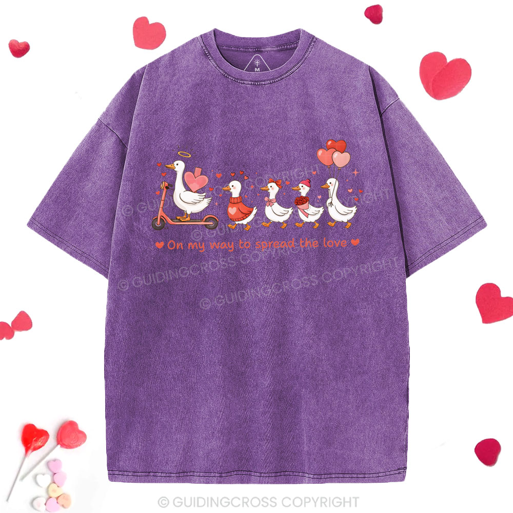 One My Way To Spread The Love Christian Washed T-Shirt