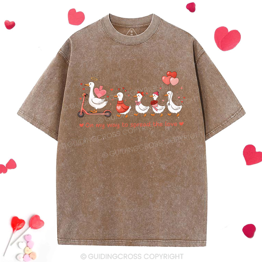 One My Way To Spread The Love Christian Washed T-Shirt