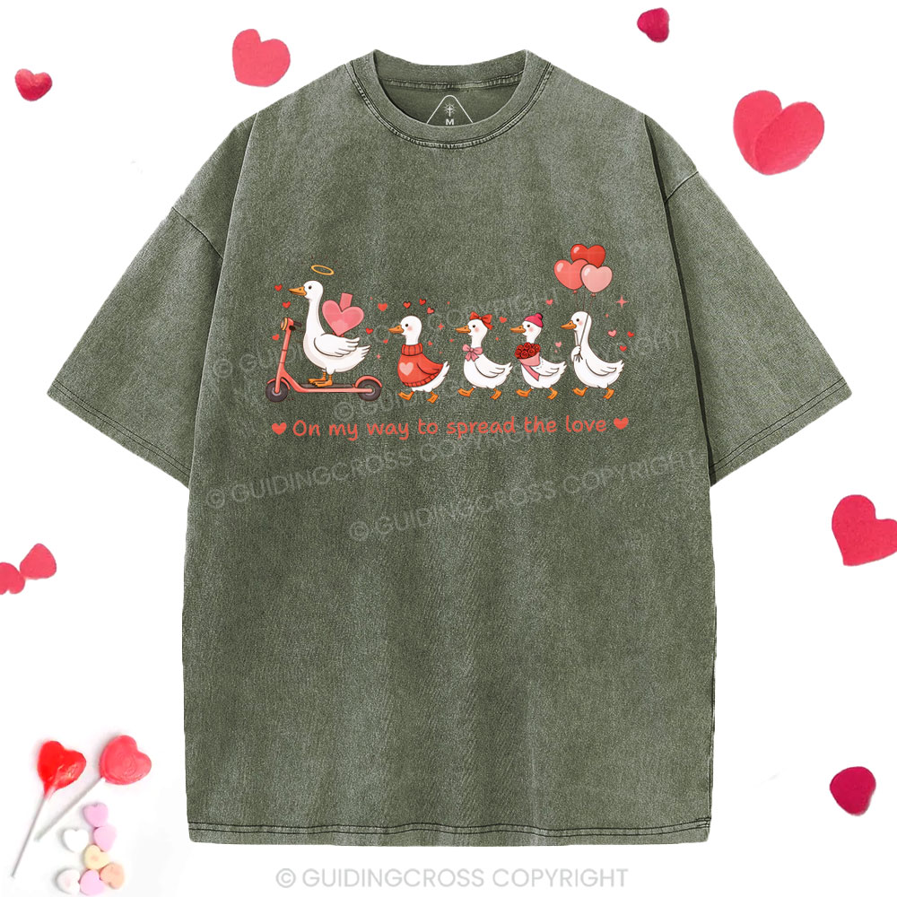 One My Way To Spread The Love Christian Washed T-Shirt