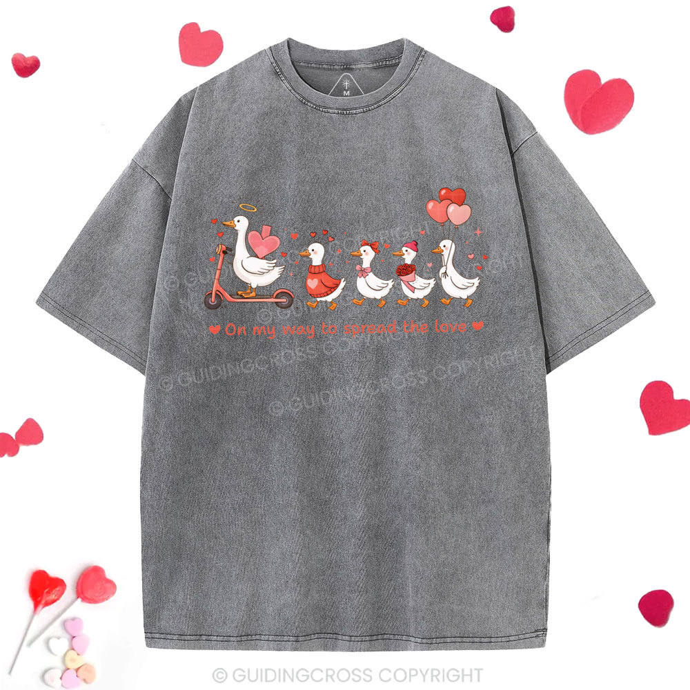 One My Way To Spread The Love Christian Washed T-Shirt