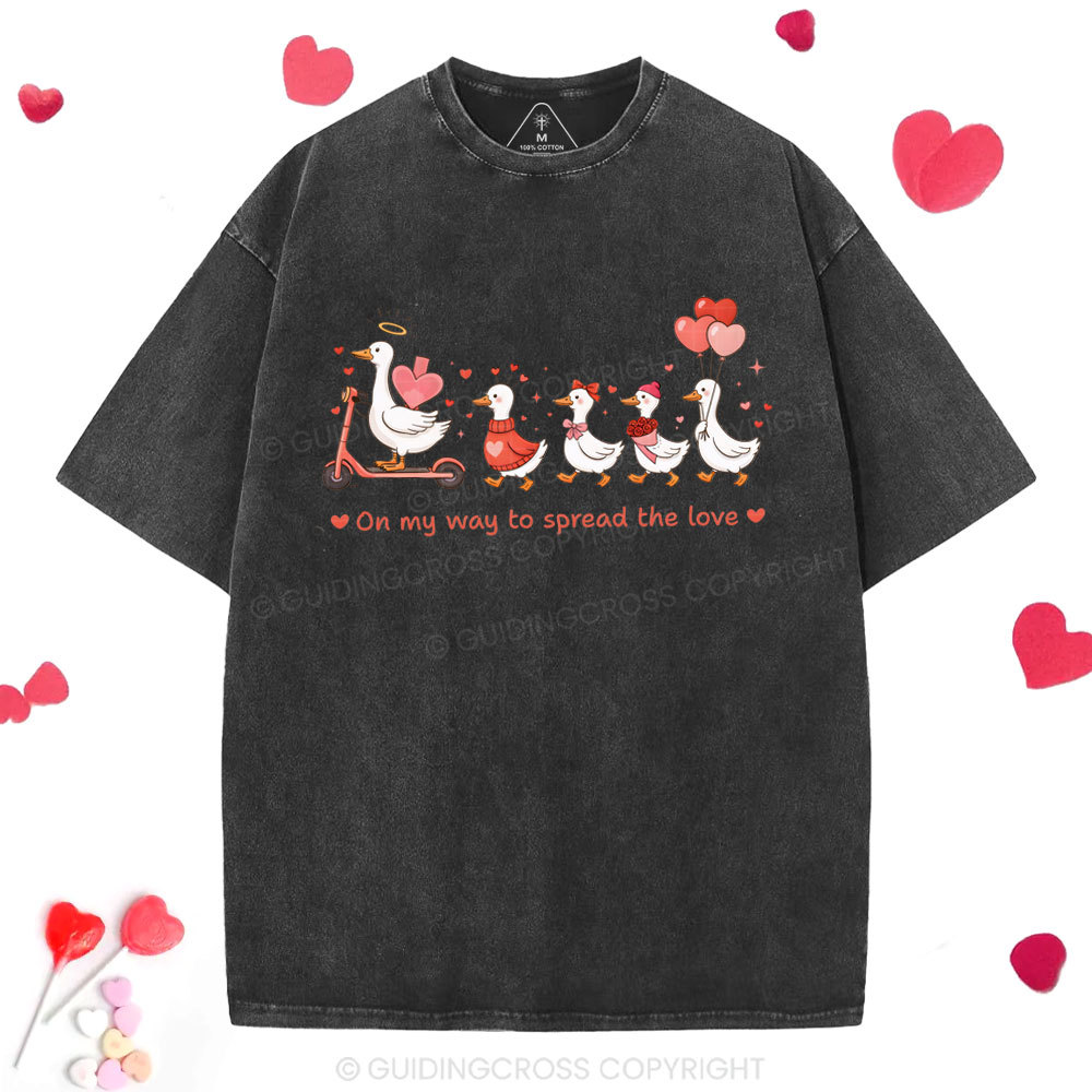 One My Way To Spread The Love Christian Washed T-Shirt