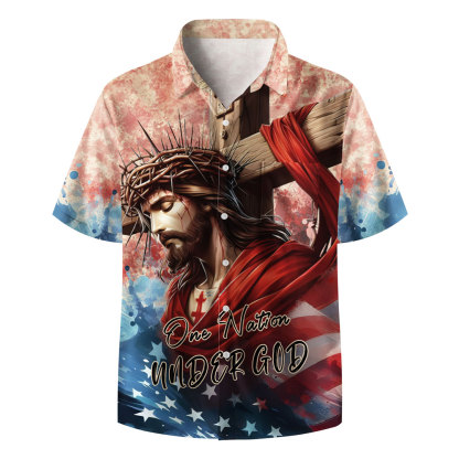 One Nation Under God Christian Hawaiian Shirt 
