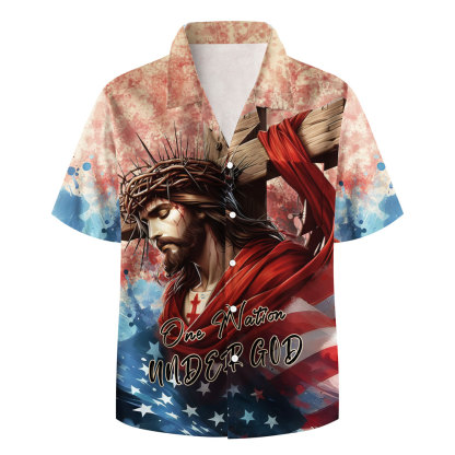 One Nation Under God Christian Hawaiian Shirt 