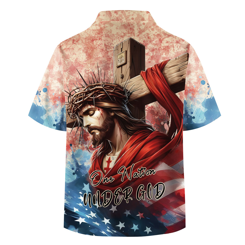 One Nation Under God Christian Hawaiian Shirt 
